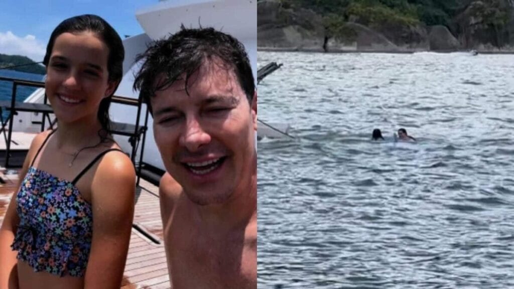 Filha de Rodrigo Faro socorre banhista durante férias em família