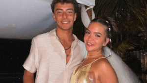 Atriz Mel Maia e o surfista português João Maria (Foto: Reprodução/Redes Sociais)