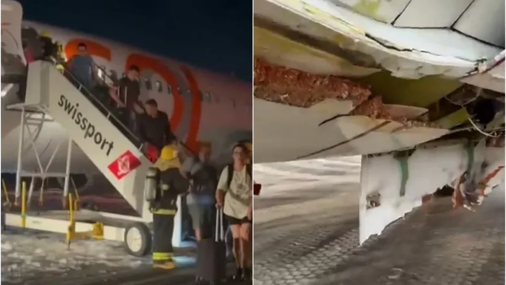 Avião da Gol que bateu em carro segue no Galeão; colisão é investigada