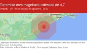 Defesa Civil se pronuncia após alerta de terremoto em São Paulo e Rio de Janeiro Alerta foi disparado as 2h da manhã desta sexta-feira (14)