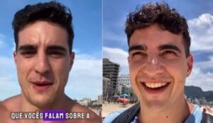 Francês viraliza ao elogiar forma como brasileiros apreciam a comida; vídeo Ator Nino Fallard é modelo e participou da série do