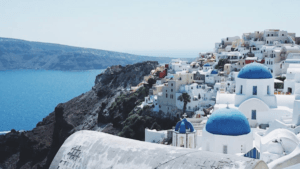 Imagem da ilha de Santorini