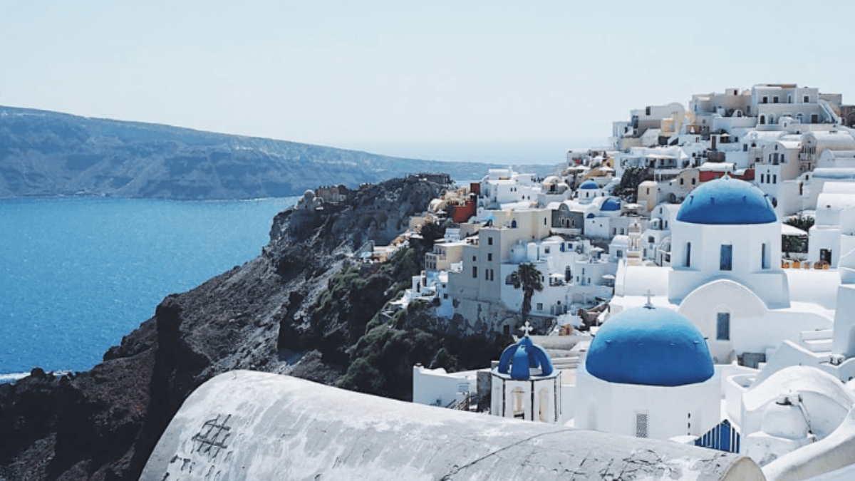 Imagem da ilha de Santorini