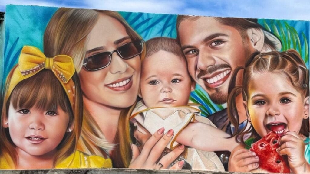 Mural em Trindade homenageia Virginia Fonseca, Zé Felipe