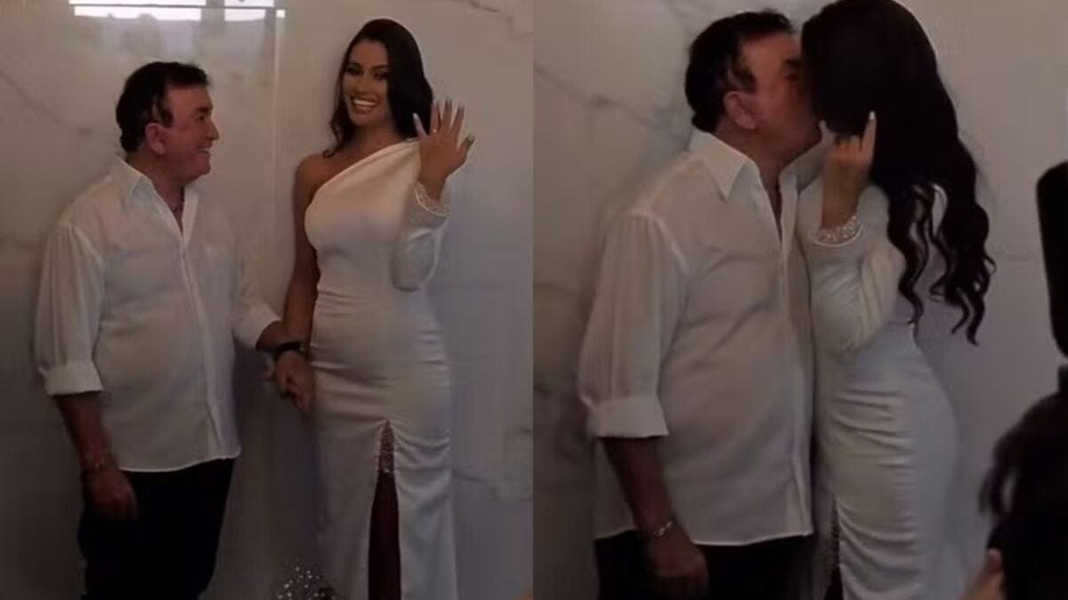 Amado Batista se casa no civil com Miss Universe e prepara festa luxuosa vídeo Calita Franciele exibiu momentos da preparação para cerimônia