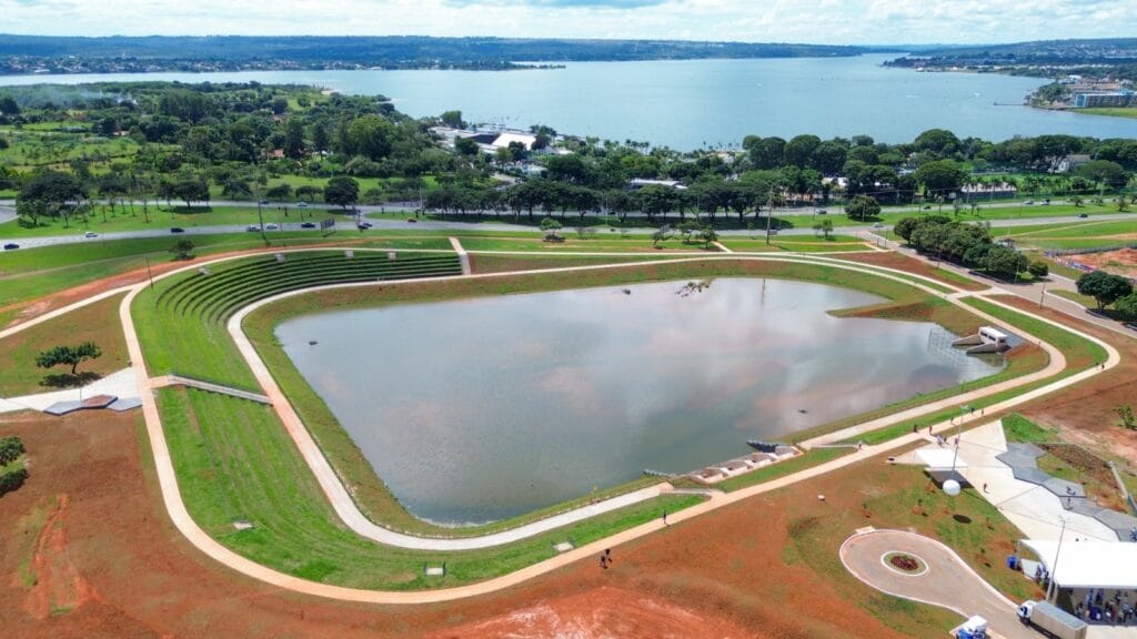 Bacia de detenção do Drenar DF embeleza Parque Internacional da Paz