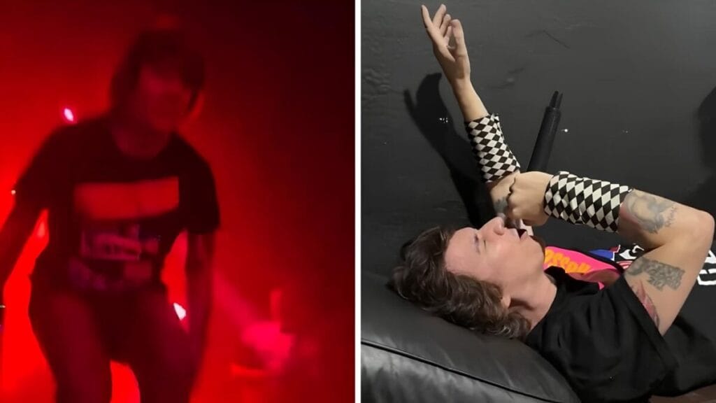 Cantor argentino Maxi Trusso cai do palco e encerra show deitado