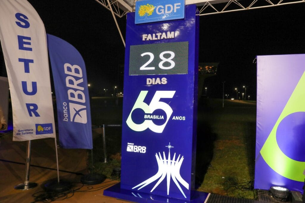 Contagem regressiva ativada! Faltam 28 dias para a comemoração dos 65 anos de Brasília