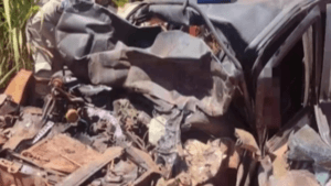 Caminhão invade pista e causa acidente fatal na MT-100 (Foto: Reprodução)