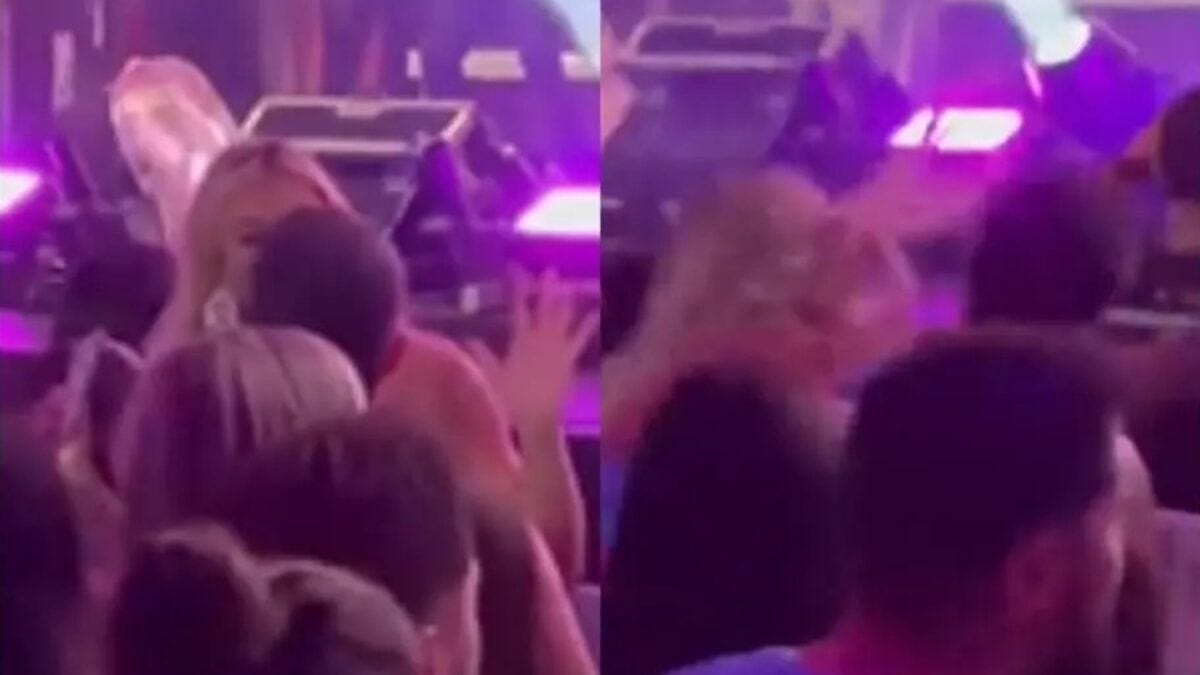Mulher nocauteia homem durante show de Zé Vaqueiro; vídeo Ela aparece pedindo pra que ele se afaste, depois parte pra cima
