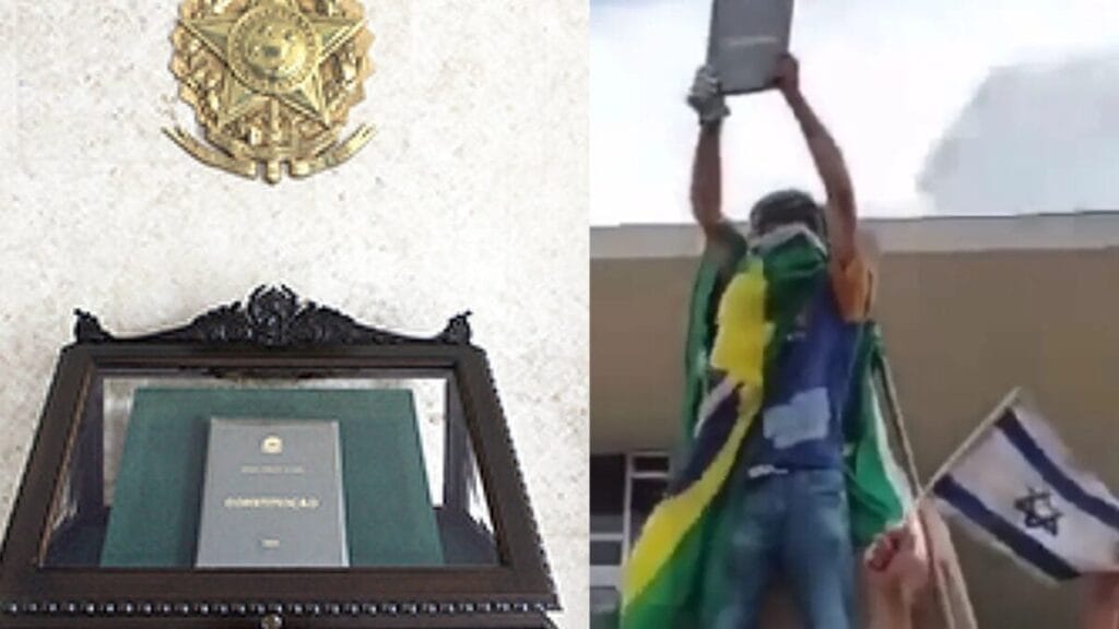 PF prende homem que furtou réplica da Constituição nos atos golpistas de 8/1