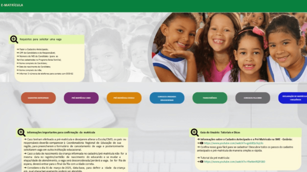 Portal E-matrícula da SME passará por manutenção entre os dias 14 e 24 de março