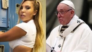 Modelo brasileira da polêmica de like do Papa se pronuncia após morte de Francisco religioso curtiu foto sensual de Natalia Garibotto