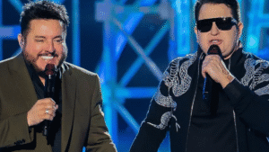 Bruno e Marrone; segunda voz caiu no palco em Goiânia (Foto: Divulgação)