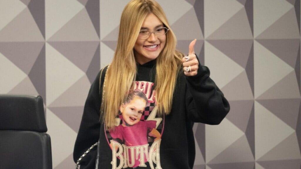 vídeos da influencer na na CPI das Bets