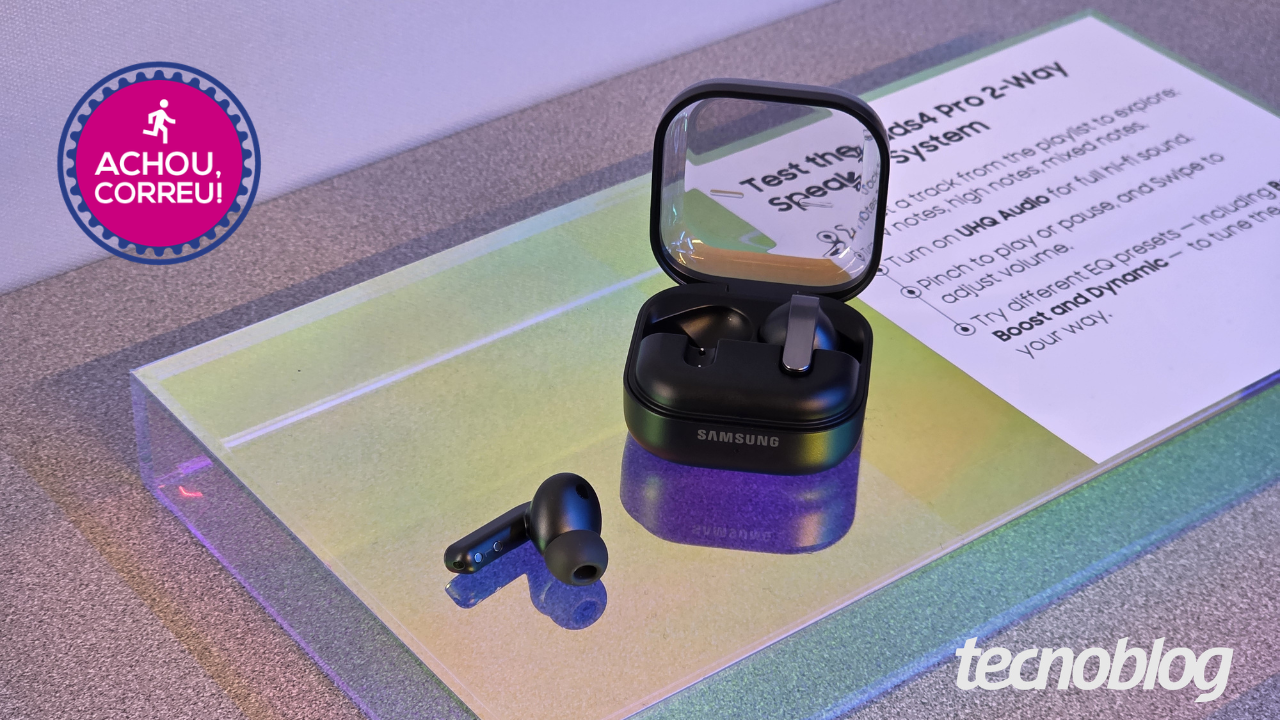 Galaxy Buds 4 Pro com áudio de alta fidelidade tem 21% OFF em oferta