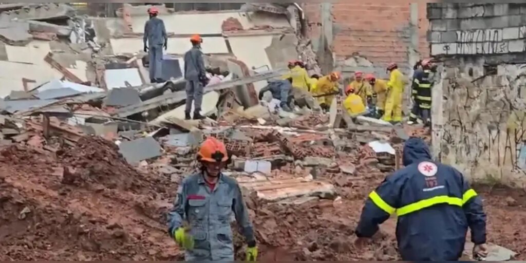 Prédio desaba em São Bernardo do Campo e deixa cinco feridos