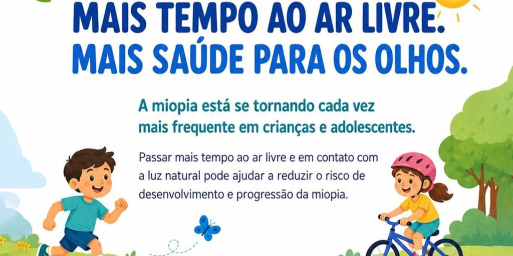 Oftalmologistas alertam para uso de telas e a miopia em crianças