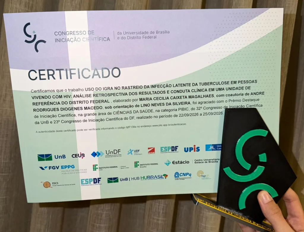Pesquisa premiada no DF revela falhas no acompanhamento de pacientes com HIV e risco de tuberculose