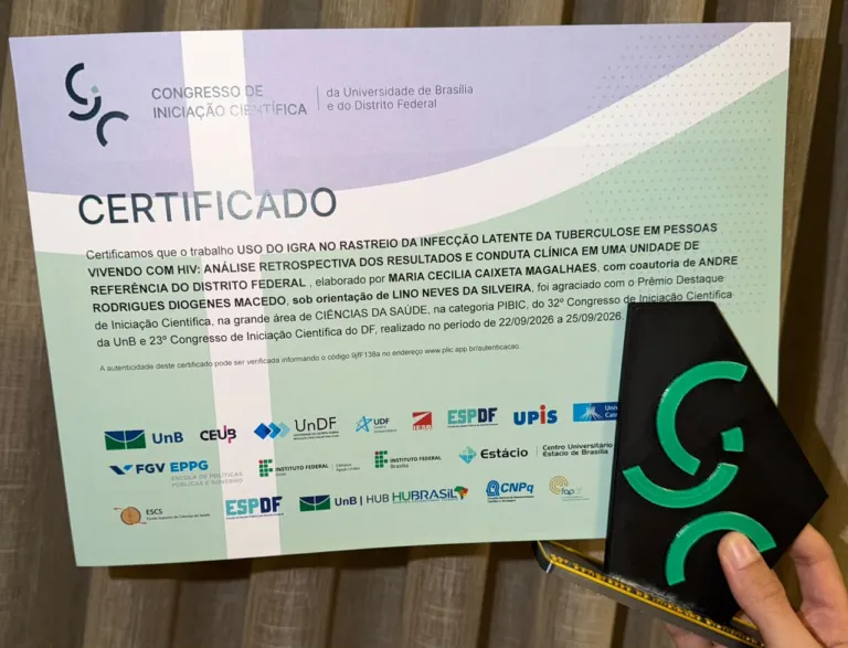 Pesquisa premiada no DF revela falhas no acompanhamento de pacientes com HIV e risco de tuberculose