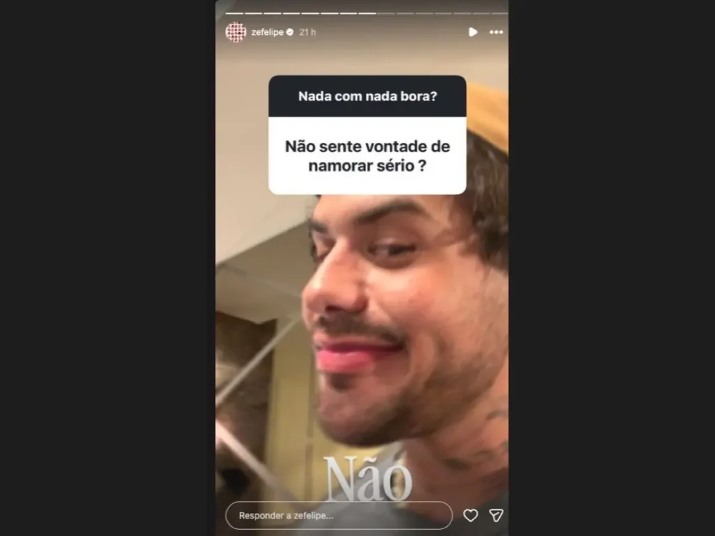 Zé Felipe diz que está solteiro e não quer relacionamento sério
